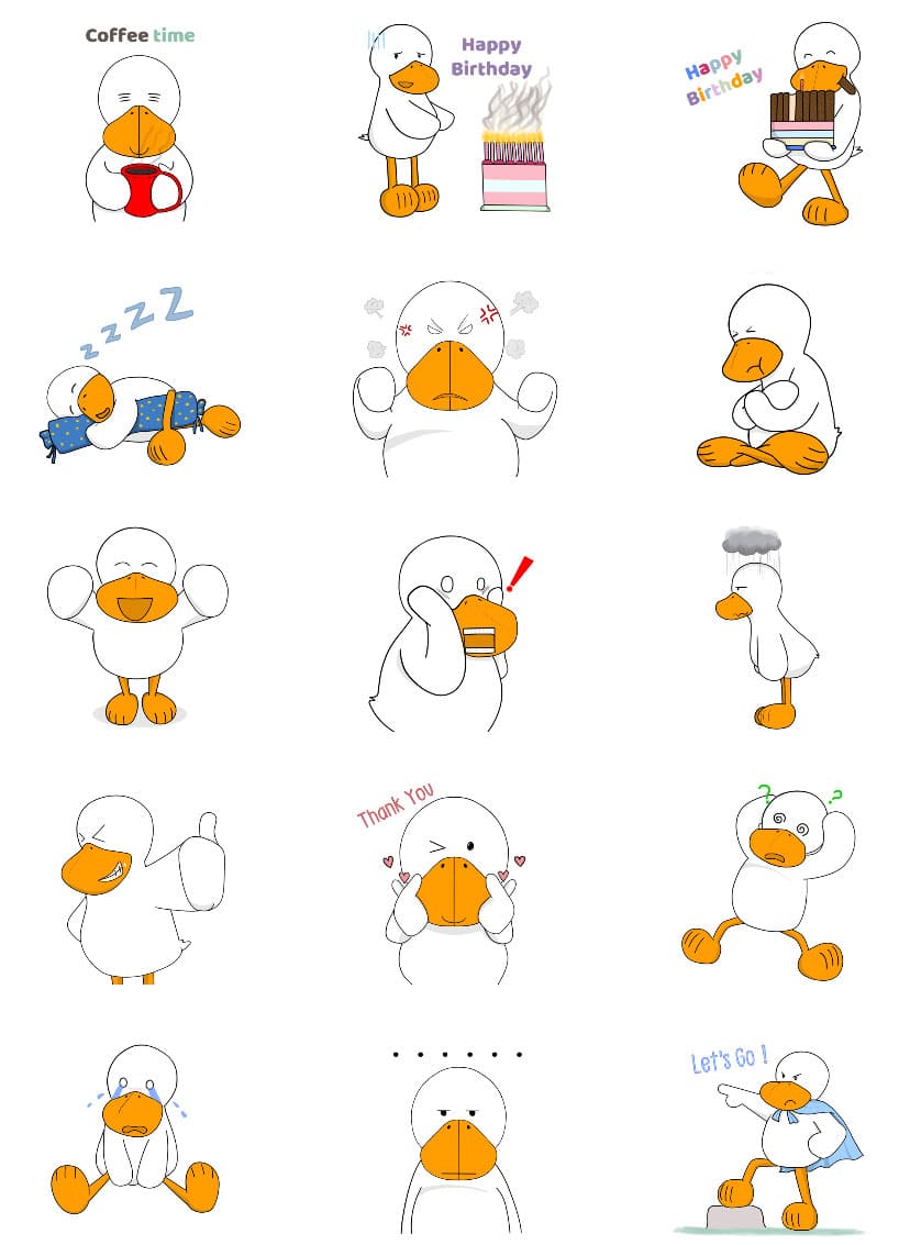 Chubby Duffy WhatsApp Sticker Pack