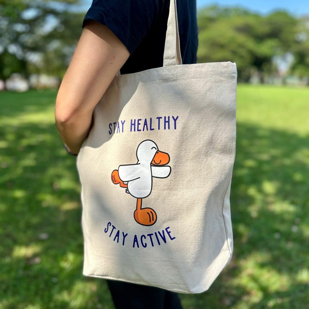 Chubby Duffy Stay Health Stay Active Tote Bag