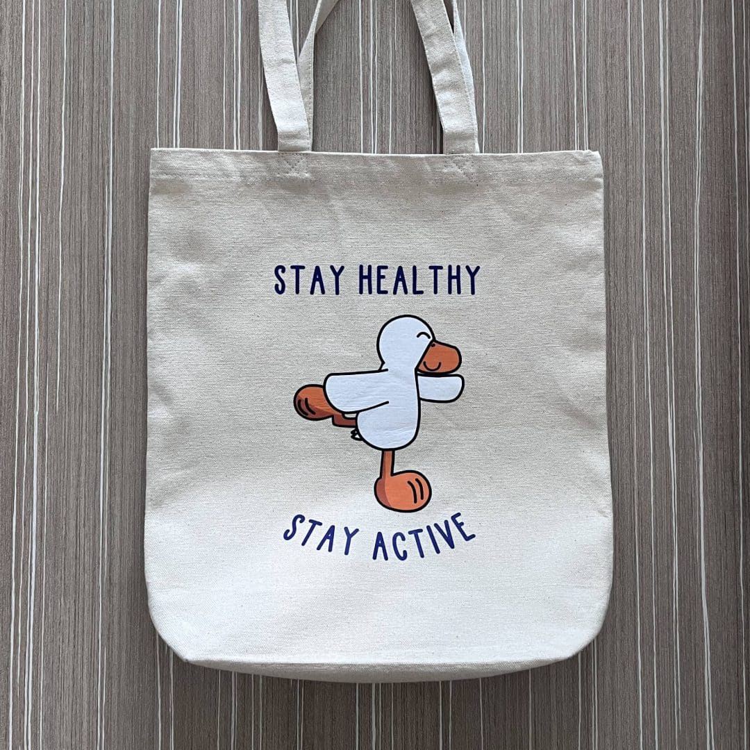 Stay Healthy Stay Active Tote Bag